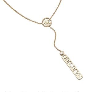 M2 Skippy Diggy Believe gold necklace